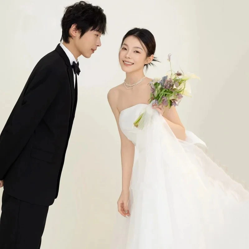 Женское свадебное платье без бретелек сетчатые Свадебные платья для свадьбы