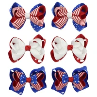 american independence day childrens bow hairpin united state flag hair clip baby girls hair accessories kids headwear headdress