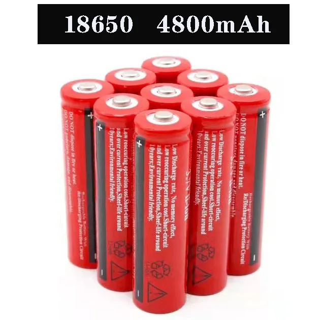 

100%.Original.BRC18650.batería de.litio.3.7V.voltios.4800mah.recargable.de.Li-Ion para elbanco.de.potencia.linterna.
