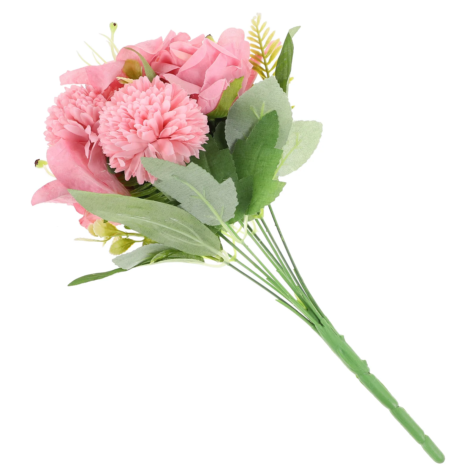 

Roses Fresh Flowers Artificial Wedding Fake Lifelike Bouquet Props 46X20CM Decorative Simulation Purple Plastic Bunch Bride