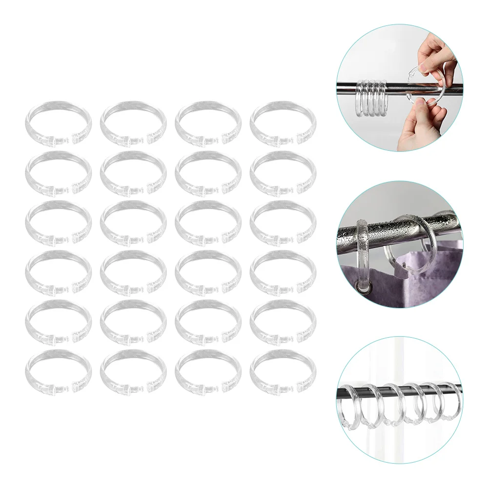 

Curtain Rings Drapery Shower Clips Clip Hanger Hooks Hook Hangers Drapes Bathroom Hanging Rod Heavy Duty Window Round Ring Metal