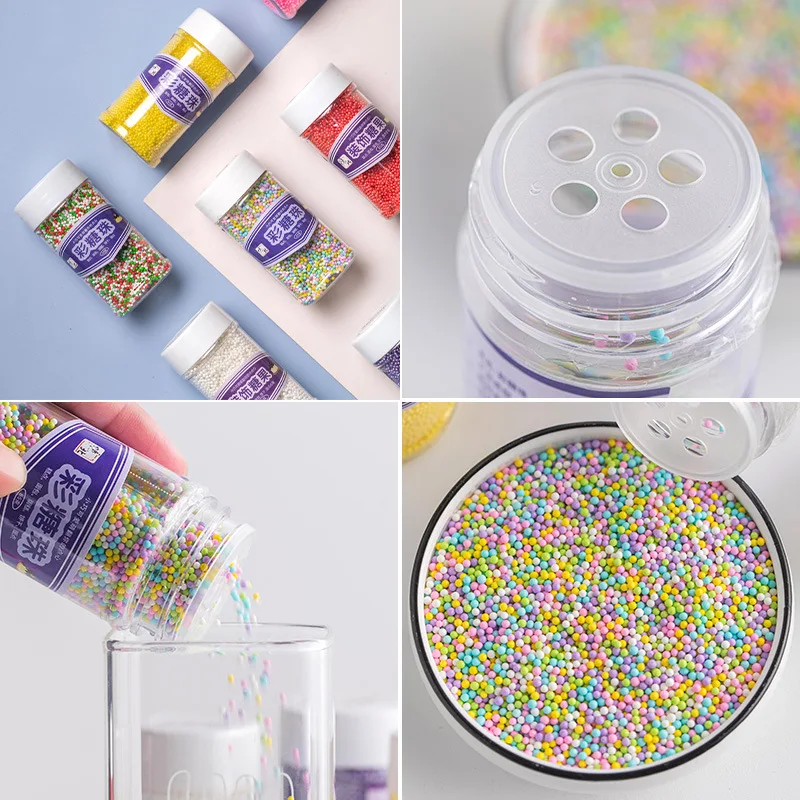 

85g 2mm Beads Edible Pearl Sugar Ball Sprinkle DIY Fondant Round Sugar Candy Wedding Birthday Cake Decoration Beads Baking Tools