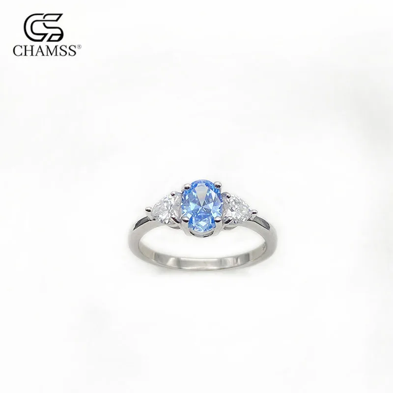 

Amazon Hot Selling S925 Sterling Silver Sapphire Ring Ladies Love Zircon Diamond Ring Fashion Jewelry