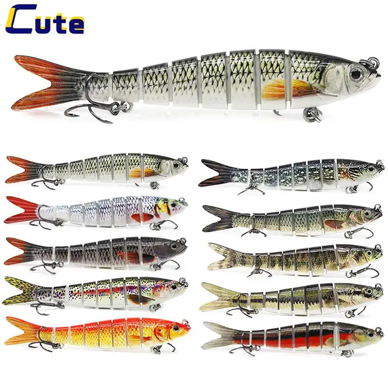 

Fishing Lures for Bass Trout Multi Jointed Swimbaits Slow Sinking Bionic Swimming Lures Lifelike Bass Fishing Lures Kits