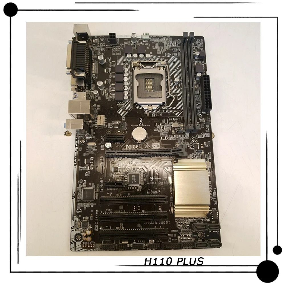 

H110 PLUS для ASUS ATX игровая Материнская плата Intel H110 LGA 1151 поддержка 6-го поколения Core i7/i5/i3/Pentium/Celeron идеальное тестирование