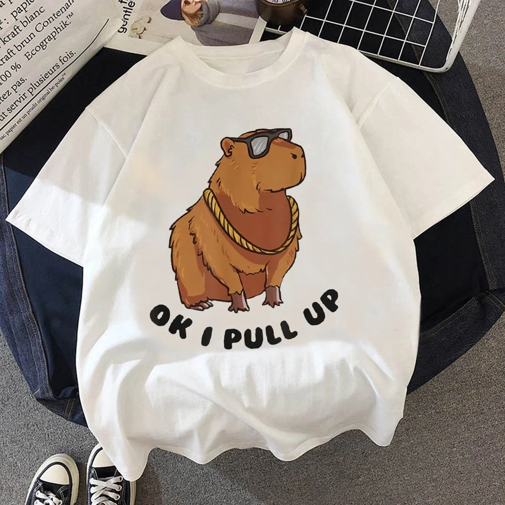 

Ladies' Capybara Clothing, Retro Shirt, Informal Anime T -shirt, Comic T -shirt, Ladies Graphic T -shirt 2023