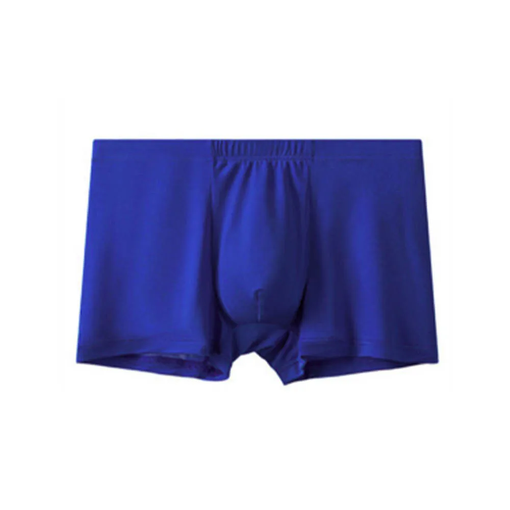 

Men Trunks U Convex Big Pouch Underpants Solid Ice Silk Breathable Boxer Comfy Transparent Sheer Briefs Shorts Knickers A50