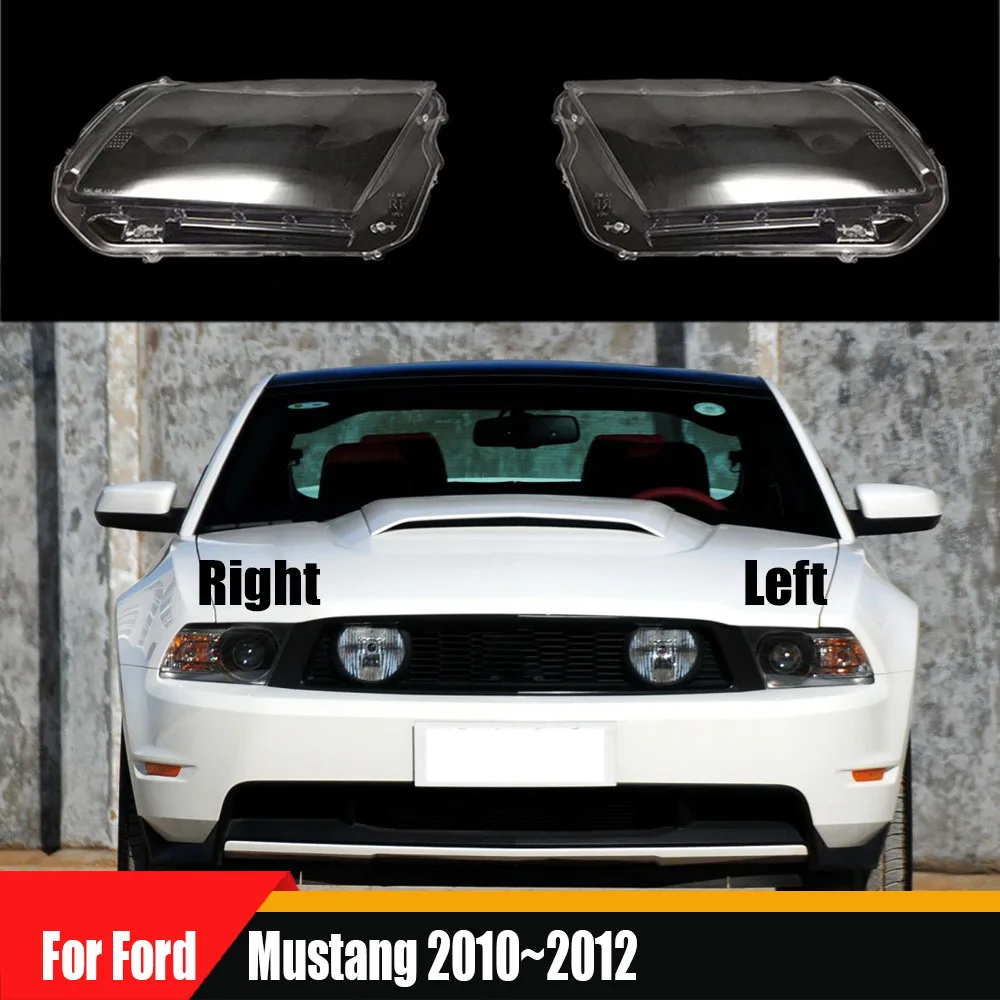 For Ford Mustang 2010~2012 Front Headlamp Lamp Cover Headlight Shell Transparent Lens Replace The Original Lampshade Plexiglass