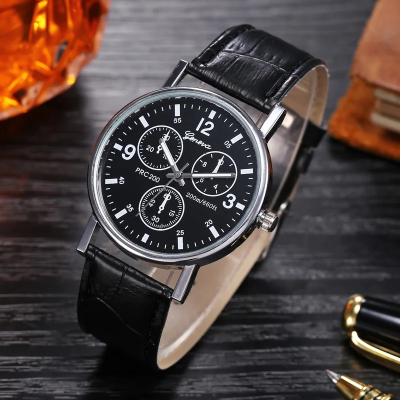 

XIAOMI Three Eye Watches Quartz Men's Watch Blue Glass Belt Watch Men Top Fashion Fashion Ladies Luxury Leather Strap