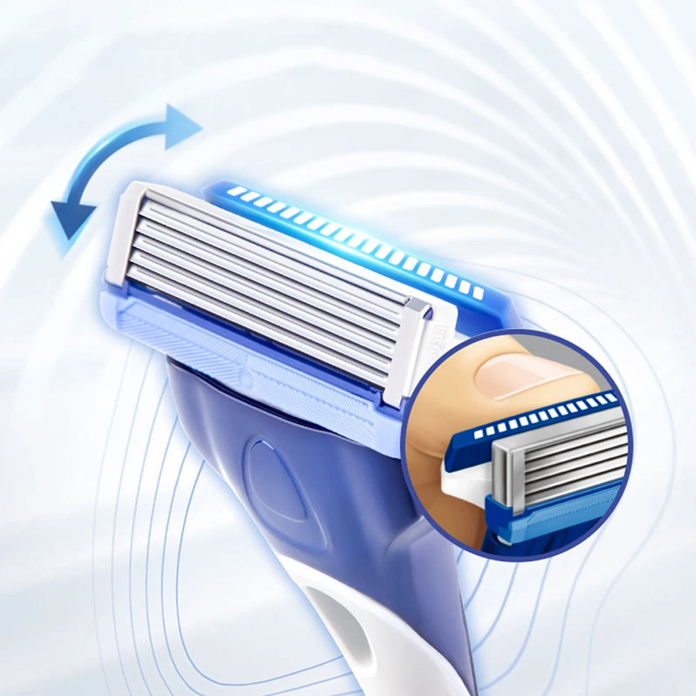 1 Razor + 7 Blades Schick Hydro5 Safety Set Manual Comfortable Men Shaver Beard Shaving Hair Styling Free Shipping | Красота и
