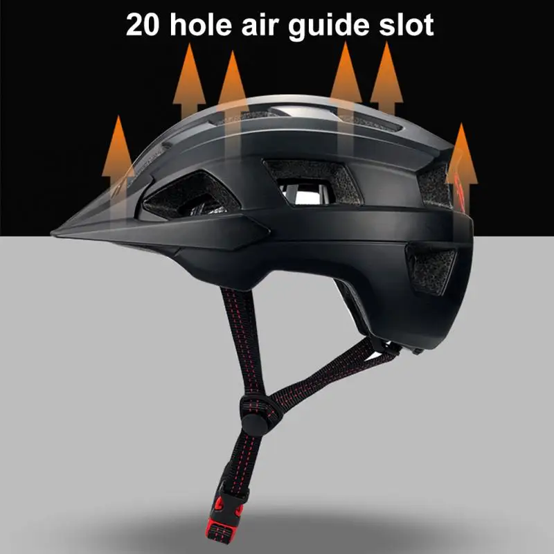 

Bicycle Helmet With Removable LED Rear Light Adjustable Head Circumference Lightweigh Breathable Vented Mountain Cycling Helmet