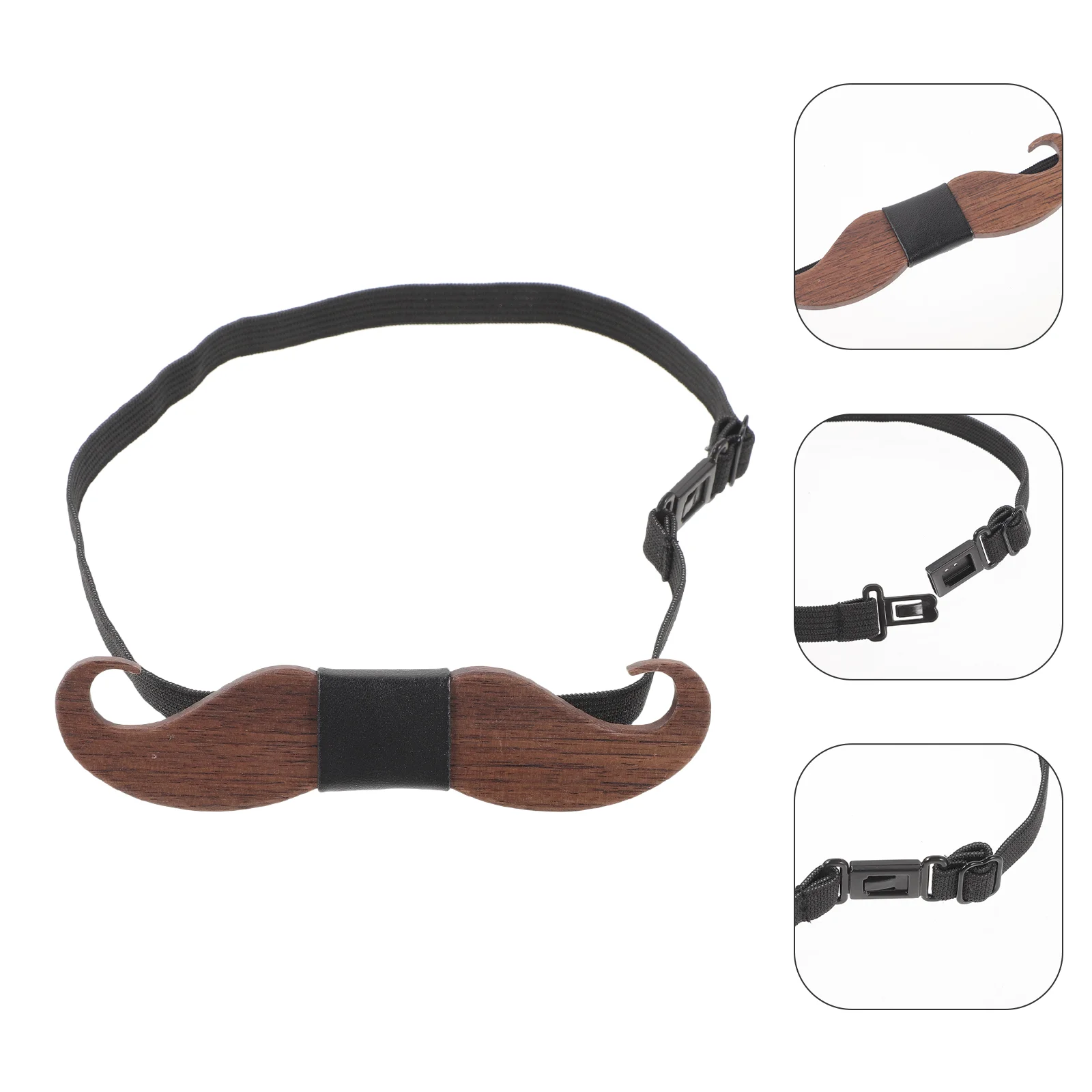 

Cravat Ties For Men Bowties Pre-tied Beard Formal Wear 49.5x3cm Groom Wedding Wooden Man