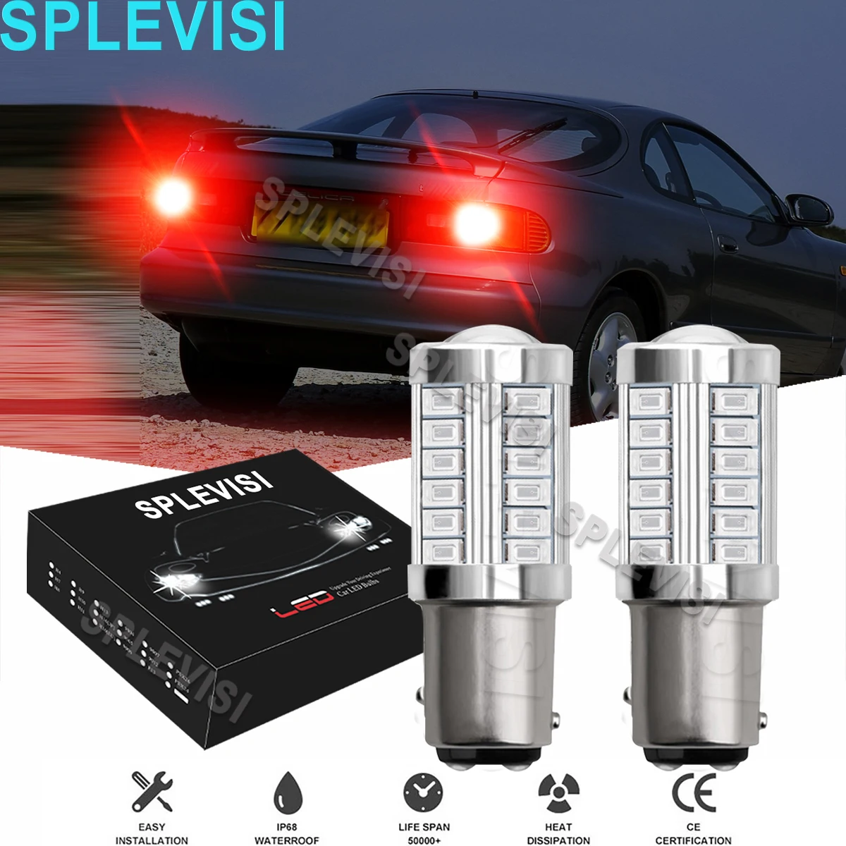 

2PCS LED Red Brake Stop Tail Light Lamp Bulbs For Toyota Celica 1999-2006 Toyota Yaris 2005-2013 MK2 Toyota Aygo MK1 2005-2014