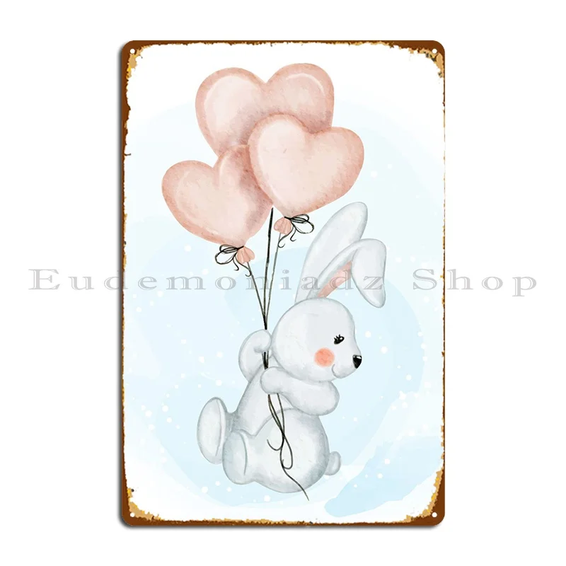 

Детский металлический плакат с кроликом, украшение для клуба, клуба, бара, персонализированный кинотеатр, жестяной плакат