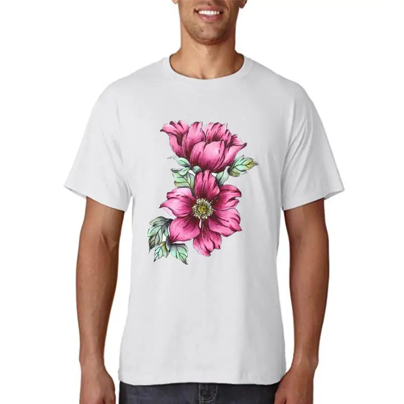 T-shirts Women 2022 Flower Short Sleeve Clothing 90s Trend Clothes Printing Stylish Tshirt Top Lady Print Sweet Tee T-Shirt