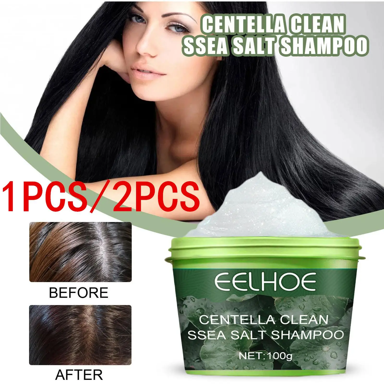 

1/2 шт. натуральный шампунь с морской солью, лечение волос, скраб для кожи головы, отшелушивающее лечение, профессиональный шампунь, оптовая п...