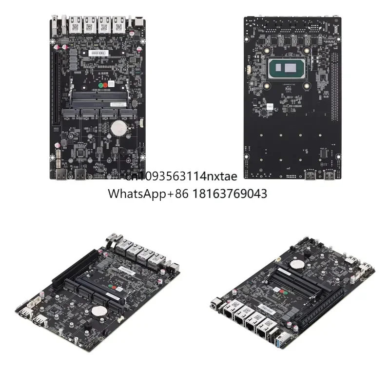 Фото 2026 Горячий год! Мини-ПК Qotom с процессором Intel Core i5 1135G7 11-го поколения, материнской платой NAS с 4 слотами M.2, форм-фактором ITX, 4 портами LAN I226-V 2.5G, маршрутизатор на базе Linux. №1