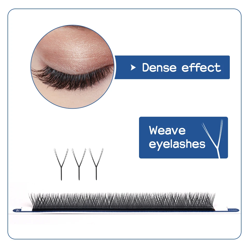 YY Черный цвет C Curl 0 07 мм Наращивание ресниц Цветущие готовые вееры Искусственная