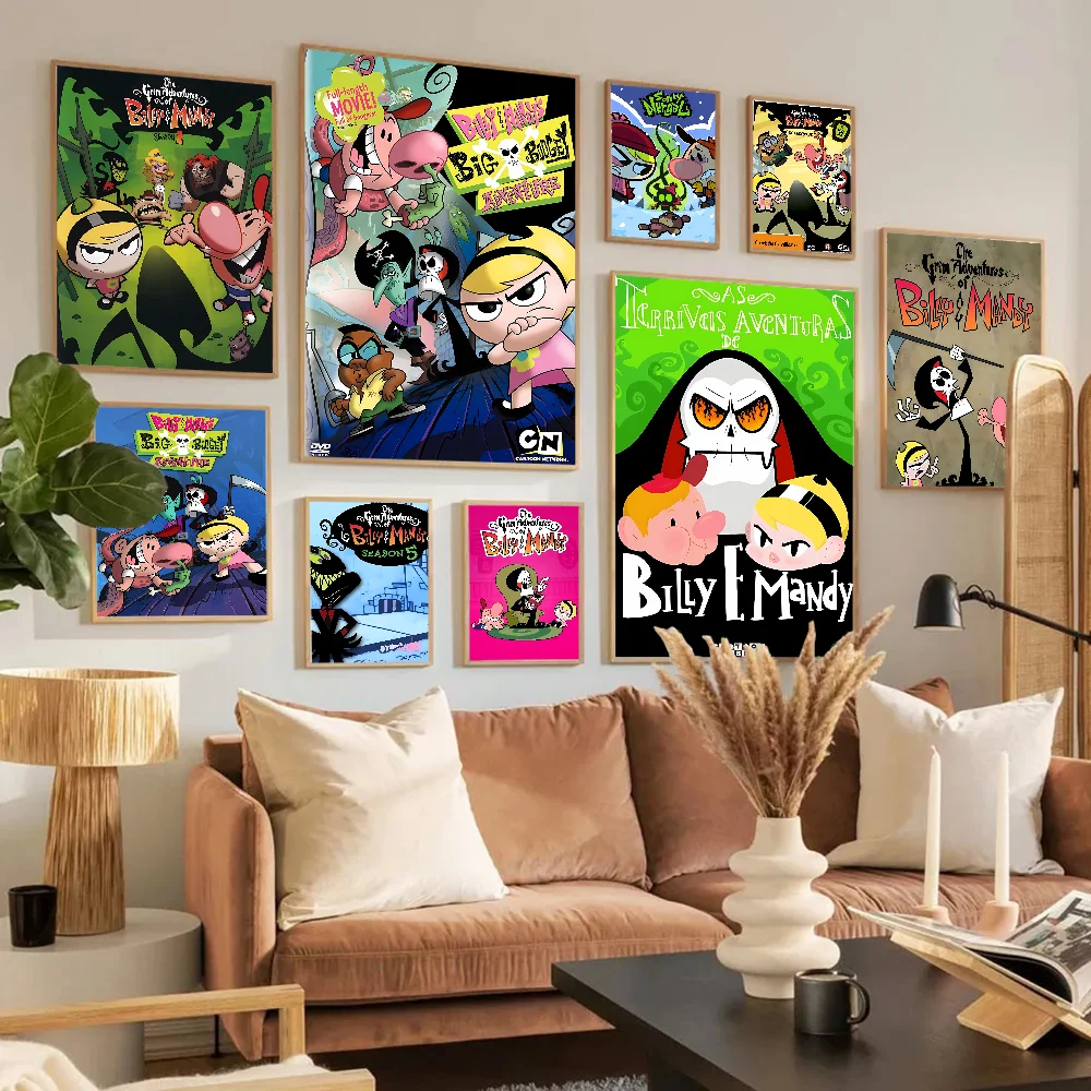 The G-Grim A-Adventures Of B-Billy M-Mandy Классические винтажные постеры Белая бумага Печатает
