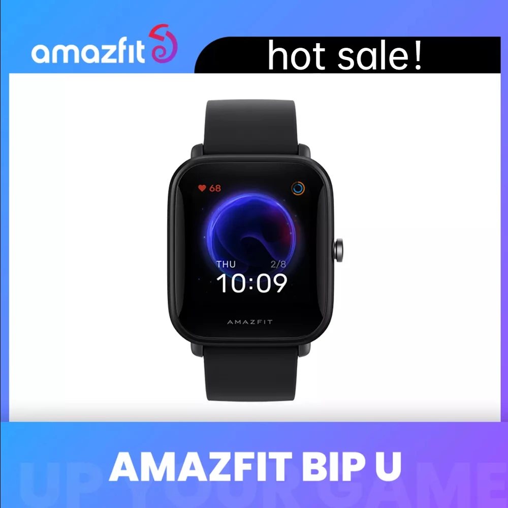 

Amazfit Bip U Smart Watch 5 ATM Waterproof Heart Rate Sleep Blood Oxygen Detection 60+ Sports Modes Bluetooth GPS SmartWatch