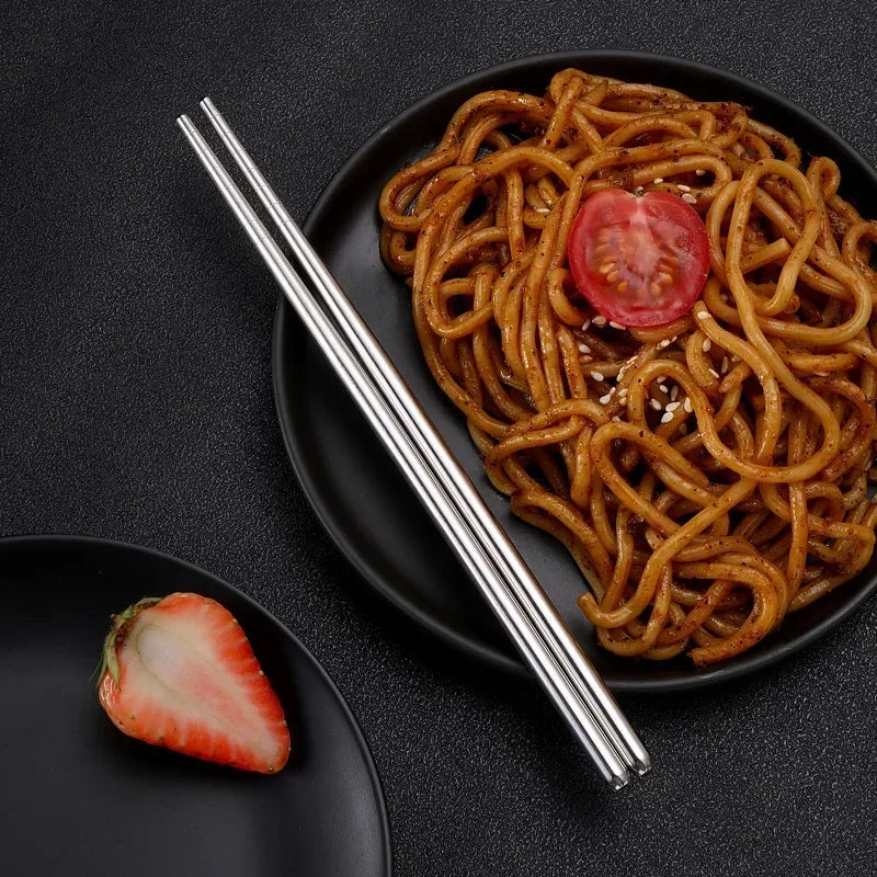 1 пара многоразовые палочки для еды из нержавеющей стали