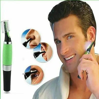 New in Nose Ear Face Neck Eyebrow Hair Mustache Beard Trimmer Shaver Clipper US sonic home appliance hair dryer Hair trimmer mac enlarge