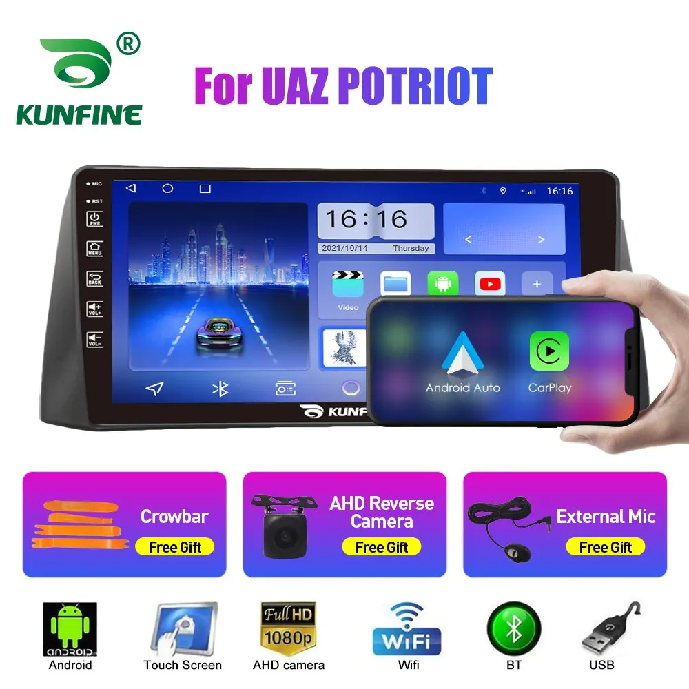 

Автомобильный радиоприемник для UAZ POTRIOT Восьмиядерный 2Din Android Восьмиядерный автомобильный стерео DVD GPS навигатор плеер Мультимедиа Android Авто Carplay
