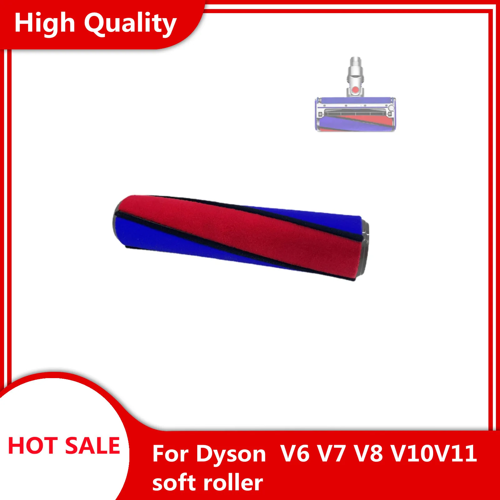 

Suitable for Dyson vacuum cleaner accessories V6 V7 V8 V10V11 soft roller core carpet brush rolling brush