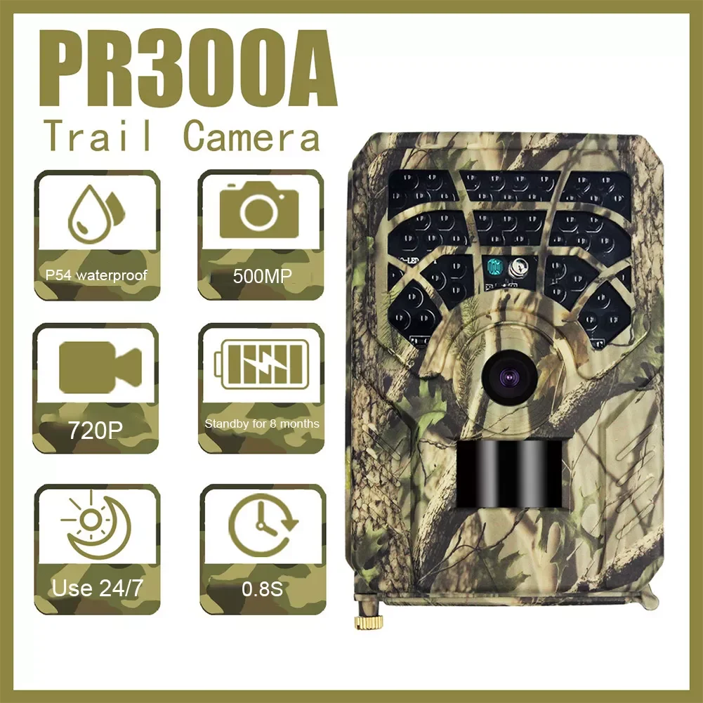 

PR300 Hunting Trail Camera 0.8s Trigger Time 120 Degrees Photo Traps Night Vision Wildlife Scouting Camera Photo Traps Track