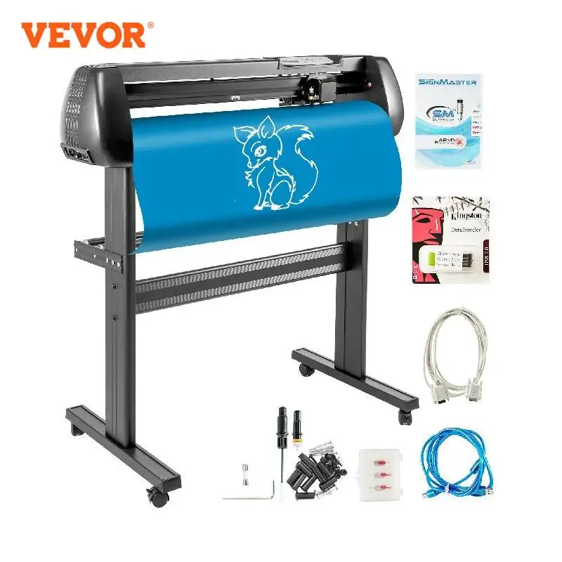 

VEVOR 34 Inch Vinyl Cutting Plotter Cutter Machine with 3 Blades & SIGNMASTER Software Kit for Sign/Drawing/Decoration/Sticker