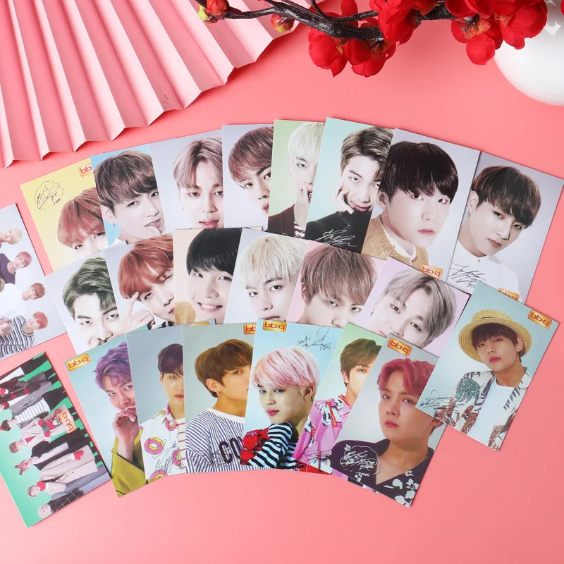 

7pcs/set KPOP Bangtan Boys BBQ Chicken PhotoCard Smallcard LOMOcard New Korea Group Thank You Card K-POP JK V JIN SUGA RM JIMIN