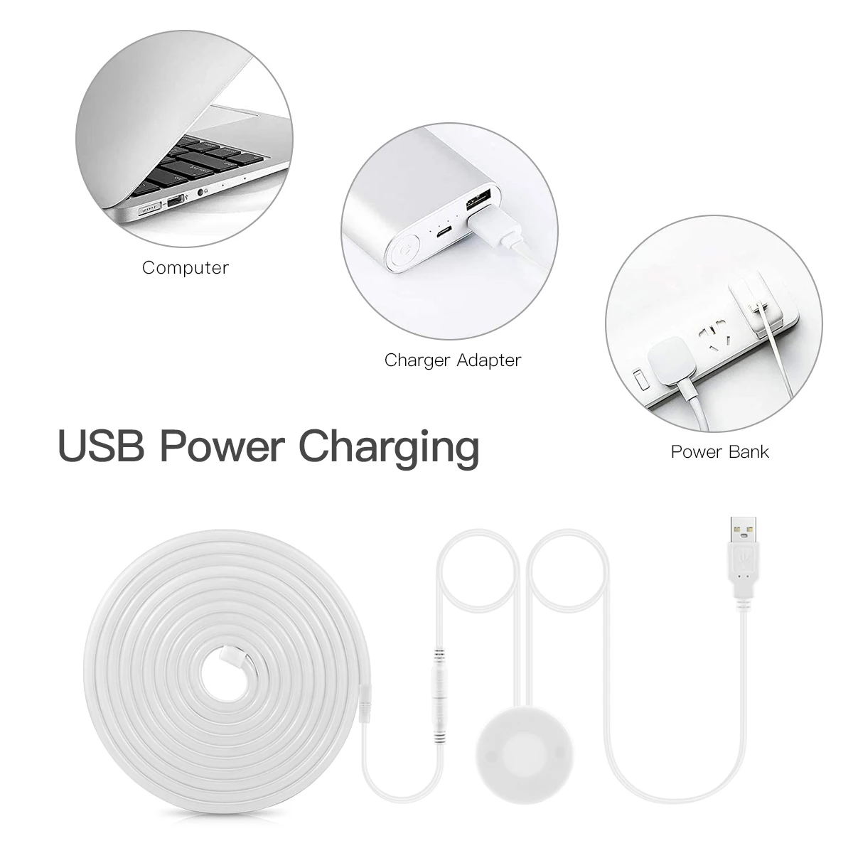 USB-лента с сенсорным выключателем 5 В регулируемой яркостью