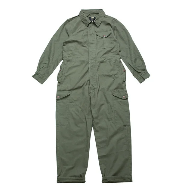 

Clothing 2023 American Style Multi Pocket Overalls Men May Green Fashion Brand Jumpsuit Loose Worker's Work Suit