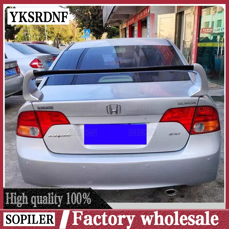 

Спойлер для заднего крыла автомобиля, черный и красный спойлер из АБС-пластика для Honda Civic FD2 2006-2015