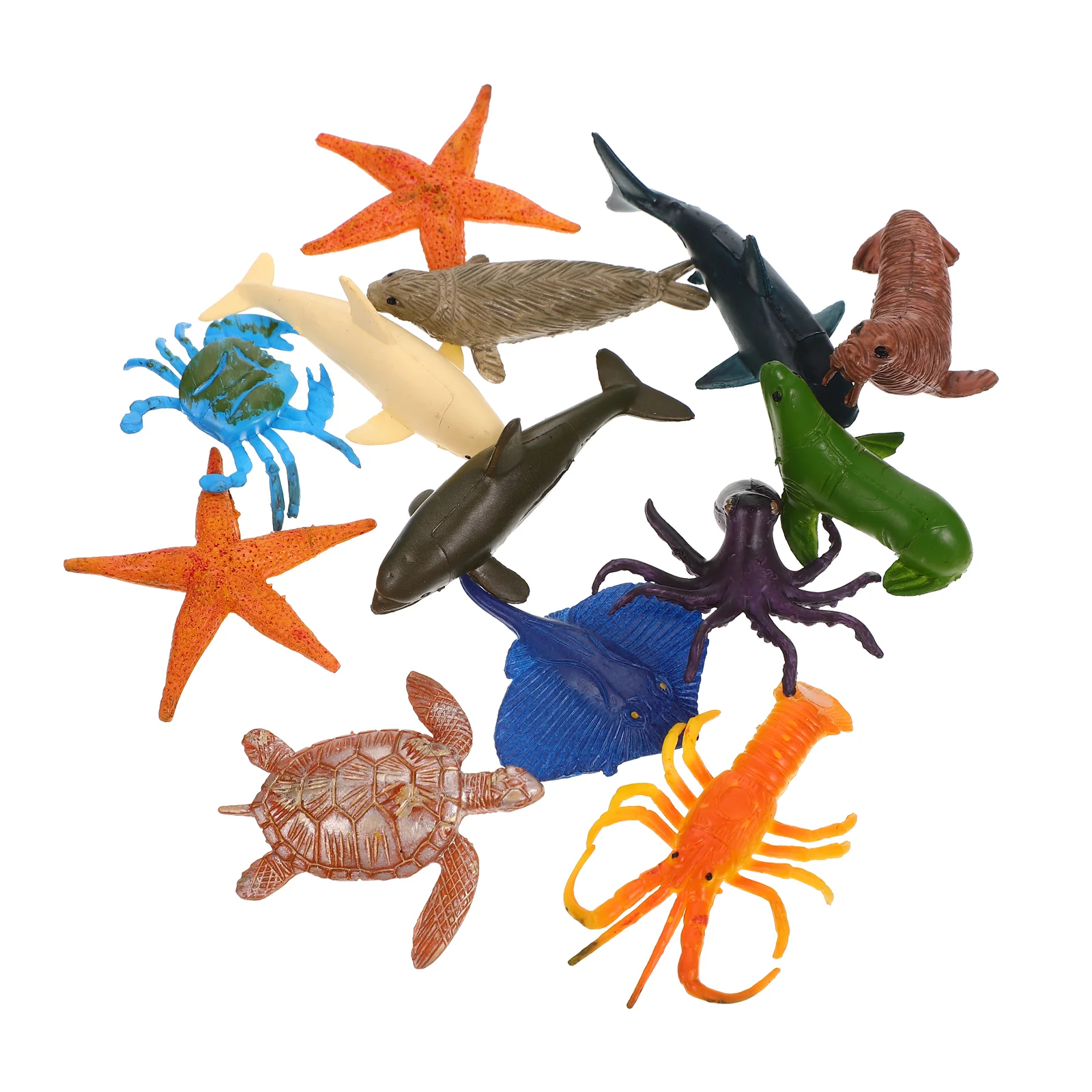 

12Pcs Children Marine Animals Toys Plastic Animals Toys Educational Ocean Life Props