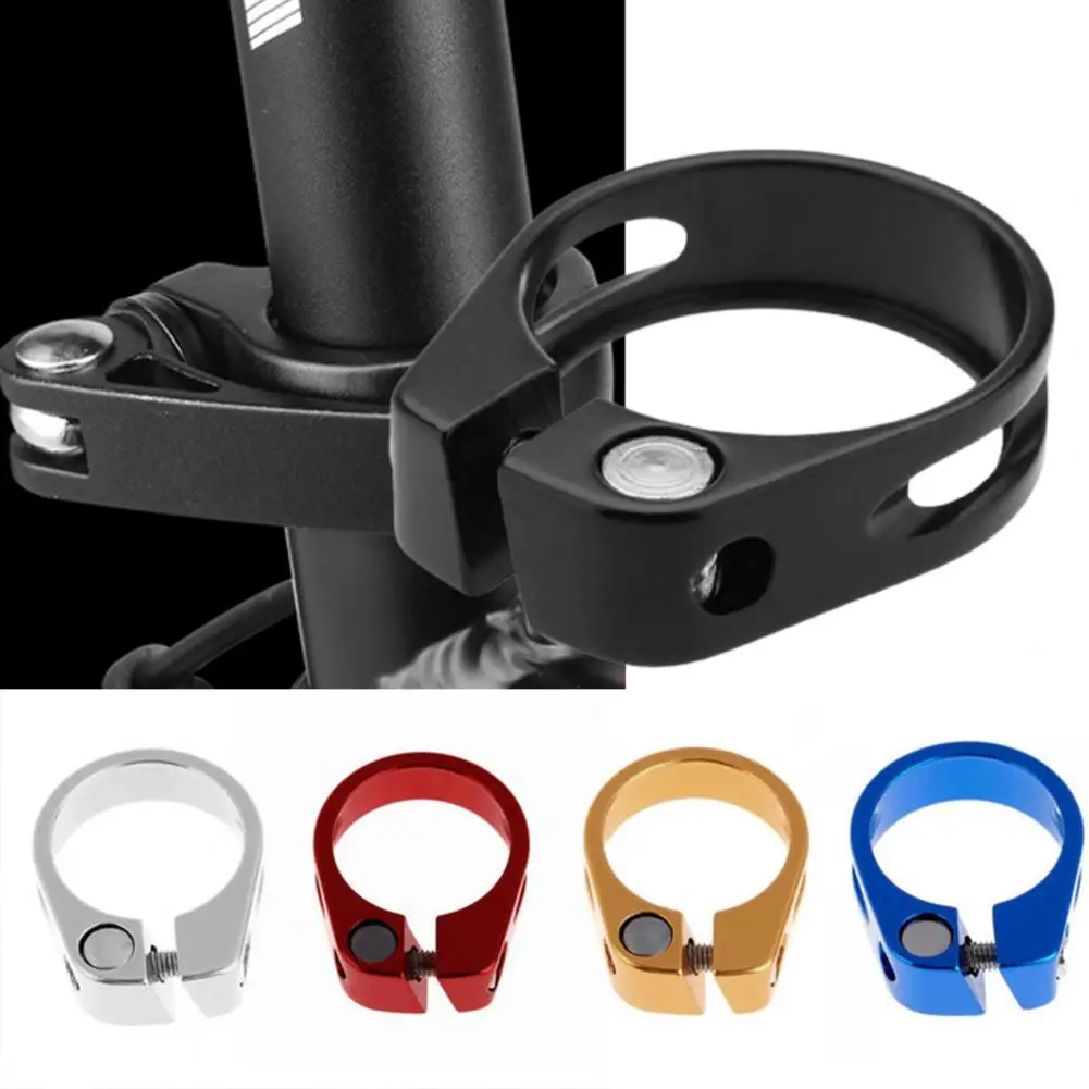 

Seatpost Clamp Sturdy Quick Release Aluminum Alloy Replacement Parts Wear-resistant Bike Tube Clamp for MTB Cycling