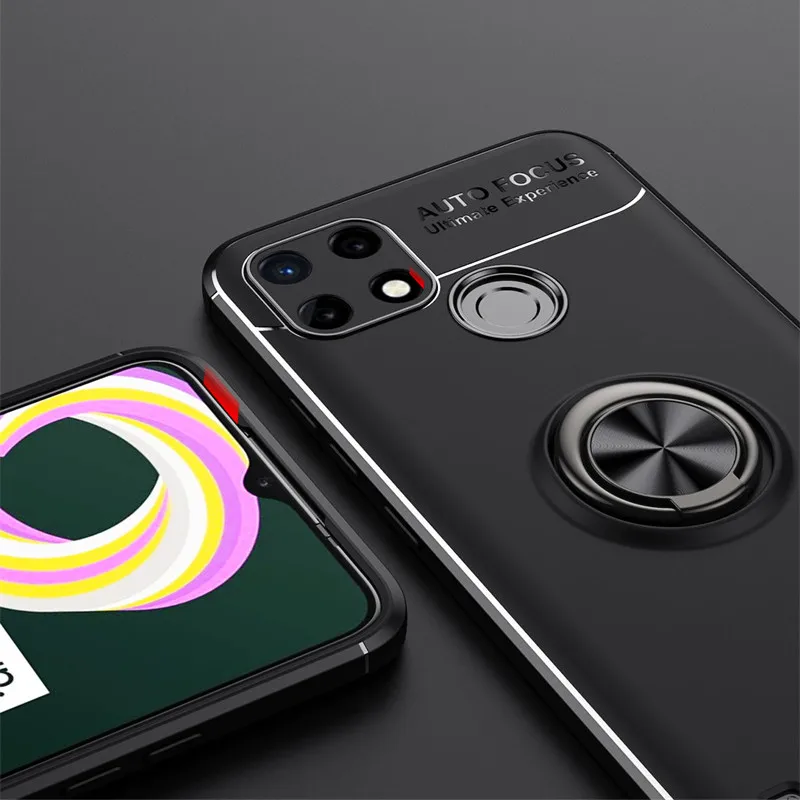 For Realme C21Y Case Cover For OPPO Realme C21Y Capas Soft Ring Magnetic Holder For Cover Realme GT Neo 2 GT 2 C25Y C21Y Fundas