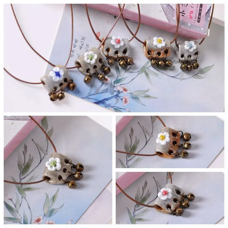 

Retro Vintage Necklace Flower Bell Pendent Necklaces Cute Lovely Chokers Necklaces Women Statement Trendy Jewelry Accessories