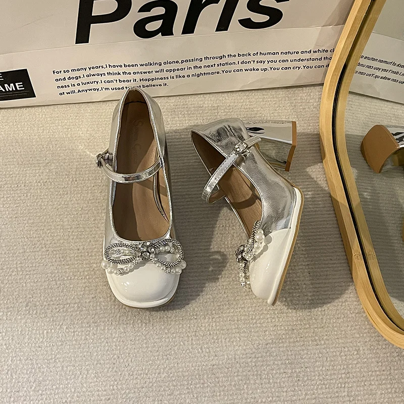 

Туфли-лодочки женские на платформе и каблуке, с круглым носком