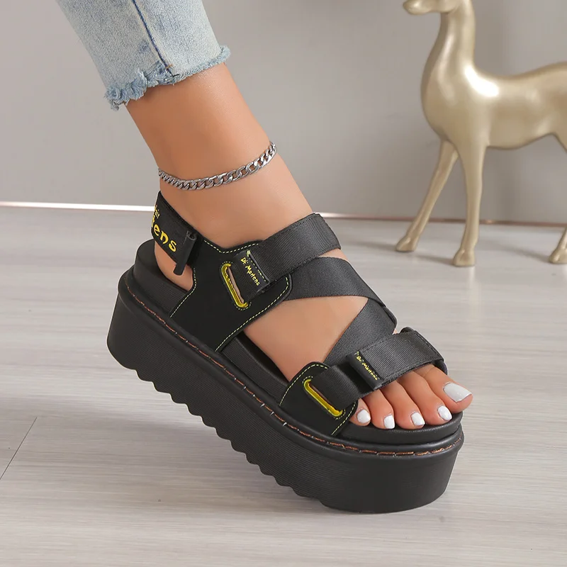 New Women's Shoes 2023 Brand Buckle Strap Women's Sandals Romanesque Summer Daily  Sandals Women Thick Bottom Shoes Ladies