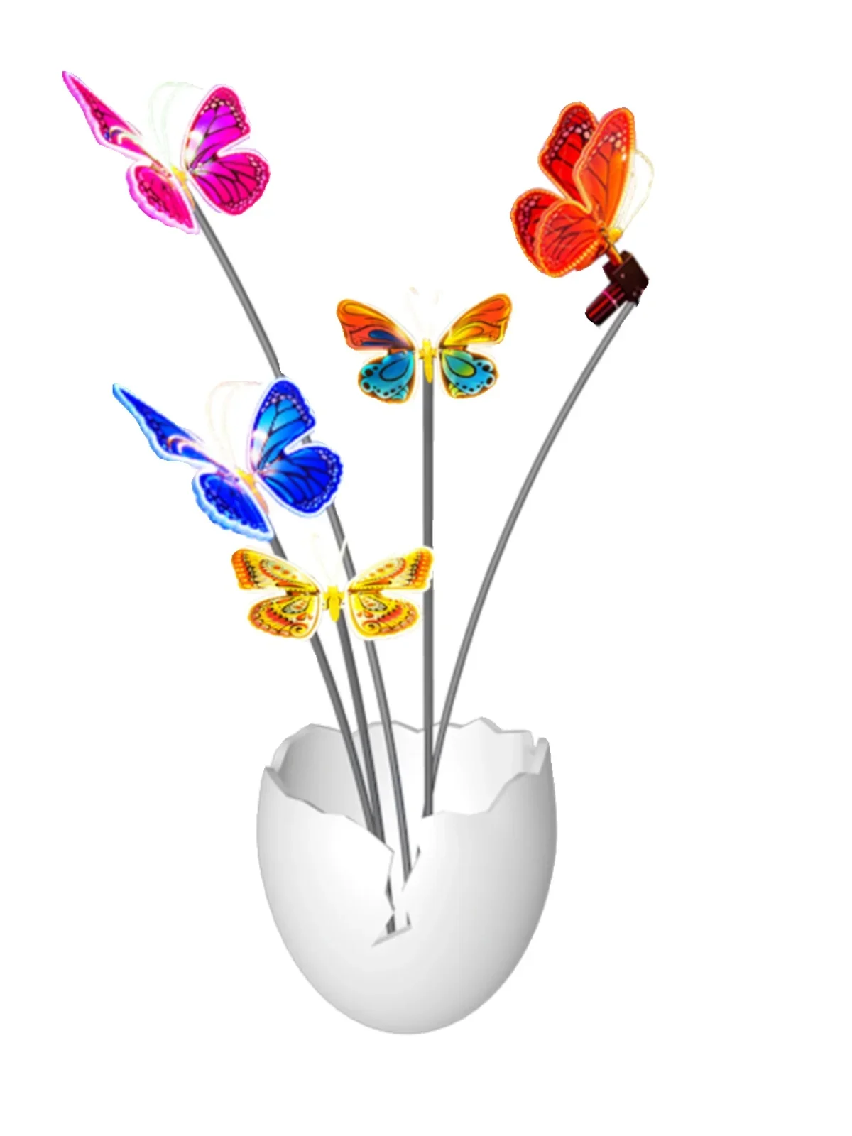 Наружная люминесцентная лампа-кокон с изображением ломающейся бабочки