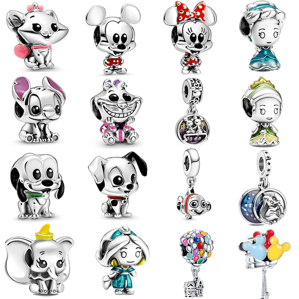 

2022 Disney Handmade 12 Zodiac Prata Charm 925 Sterling Silver Beads for Original Pandora Bracelet Women DIY Jewelry