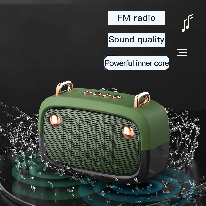 

Портативный динамик Bluetooth V5.0, длительное время работы, уличный динамик, поддержка TF-карты/U-диска/FM, Беспроводной Бытовой сабвуфер