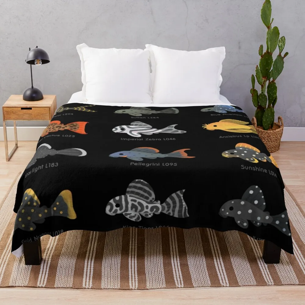 

Pleco! -черное ворсовое одеяло, ретро-одеяло, большое одеяло