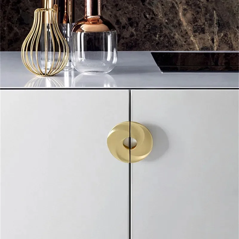 Ручки и ручки для кухонного шкафа из цинкового сплава матовая медь ручка дверной