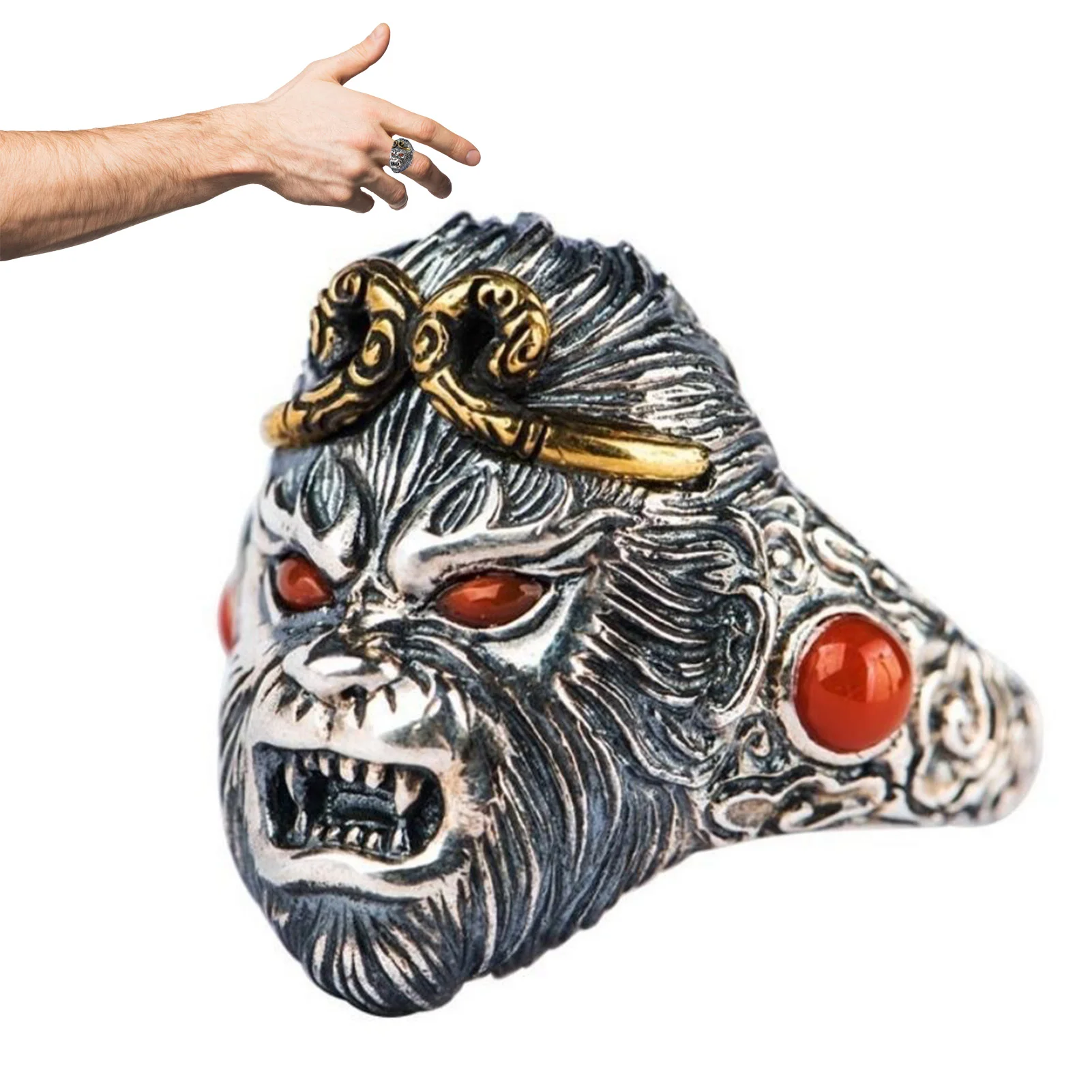 Древний стиль Monkey King Премиум модные ювелирные изделия регулируемые открытые s