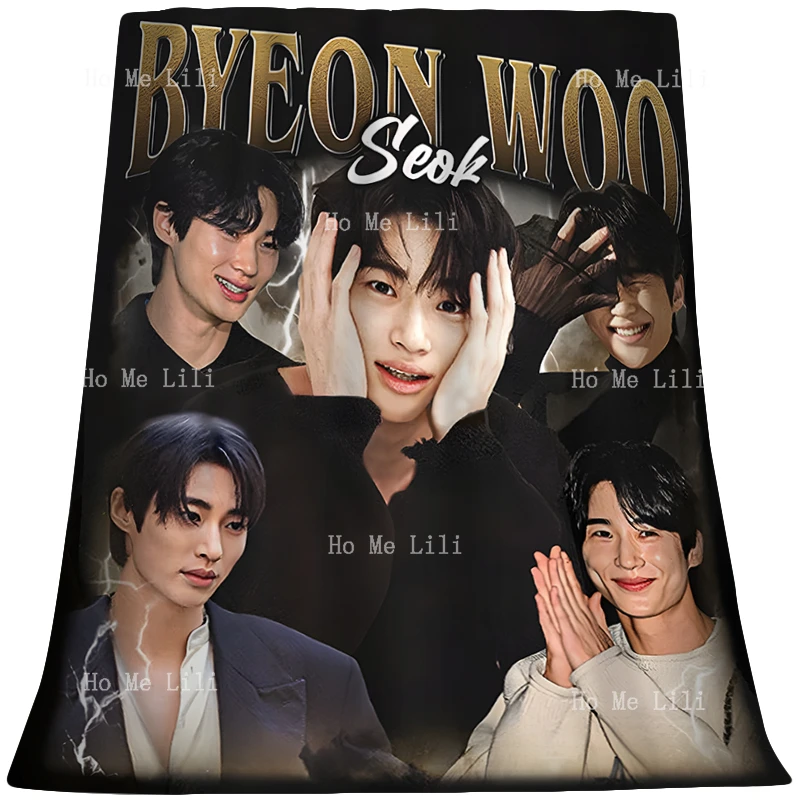 Ограниченное предложение корейское фланелевое одеяло Seok Byeon Woo Kdrama всесезонное