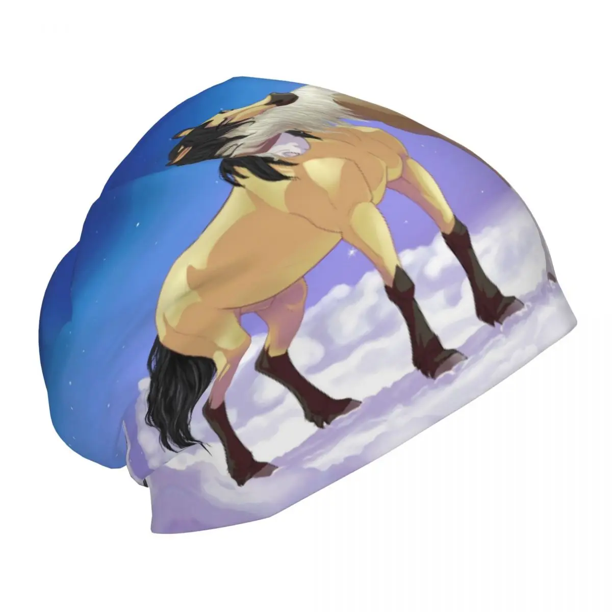 

Шапочка-бини для девочек, с рисунком лошади