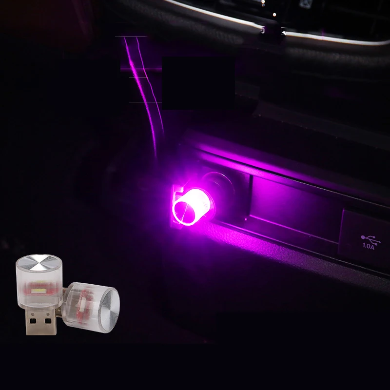 

1 шт. автомобильный атмосферный светильник USB цветной мигающий светодиодный декоративный светильник для сцены спальни цветсветильник