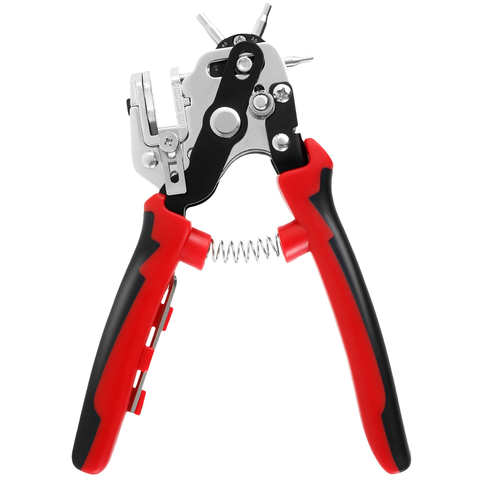

Leather Hole Punch Tool Stainless Steel Belt Hole Puncher with 6 Holes Adjustable Hole Punch Tool Pliers with Limiter Handheld